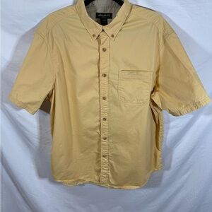 Eddie Bauer Men's Casual Yellow Button-Down Shirt